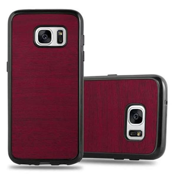 Skyddsfodral för Samsung Galaxy S7 TRÄ RÖD Trädesign Röd