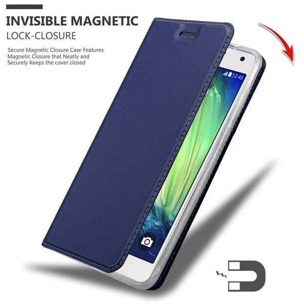 Flip-fodral för Samsung Galaxy A7 2015 i MÖRKBLAU CLASSY Plånbok Stötsäker Blå