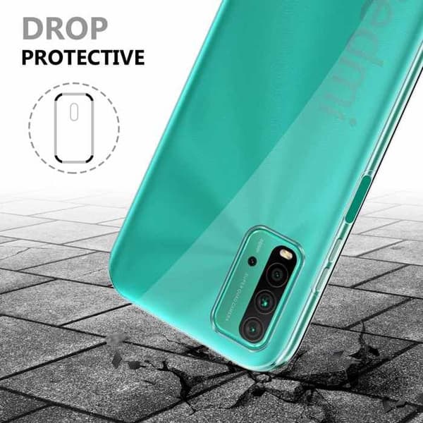 Transparent skal för Xiaomi RedMi 9T Heltäckande skydd Vit