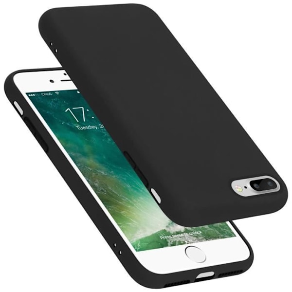Fodral för iPhone 7/7S/8 PLUS - CADORABO - Silikon TPU - Mjuk skydd - Tunn design - Färg svart Svart