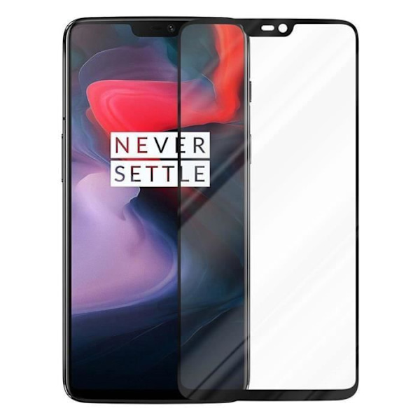 Härdat glas för OnePlus 6 TRANSP, SVART filmskydd OnePlus 6 komplett skärm OnePlus 6 härdad skärm TRANSP, SVART