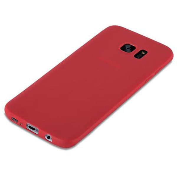 Skyddsskal för Samsung Galaxy S7 EDGE CANDY RÖD Stötsäker Silikon Röd