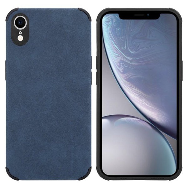 Coque för Apple iPhone XR Fodral i Saphir Blå Silikon TPU Elegant Skinnliknande Fodral Blå