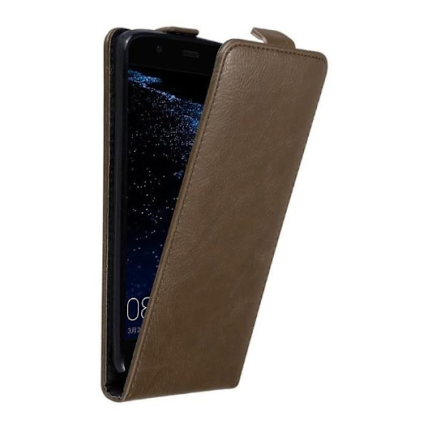 Cadorabo fodral till Huawei P10 - i brunt - Skyddsfodral i Flip-stil med magnetlås