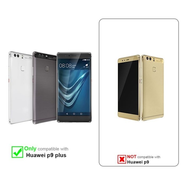 Hus för Huawei P9 PLUS Fodral i FROST SVART Fodral Skydd Silikon TPU Etui Svart
