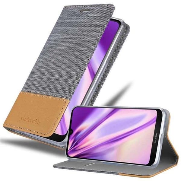 Skyddsfodral för Nokia 3.2 i LJUST GRÅTT BRUNT Etui Case Skydd Grå