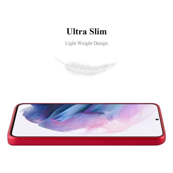 Coque - CADORABO - Samsung Galaxy S21 PLUS - Metallisk Röd - TPU Silikon Skydd - Tunn Design Röd