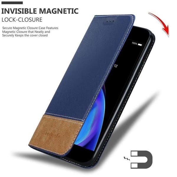 Skal för iPhone 7 PLUS / 7S PLUS / 8 PLUS Fodral i BLÅ BRUN Skyddsetui Blå