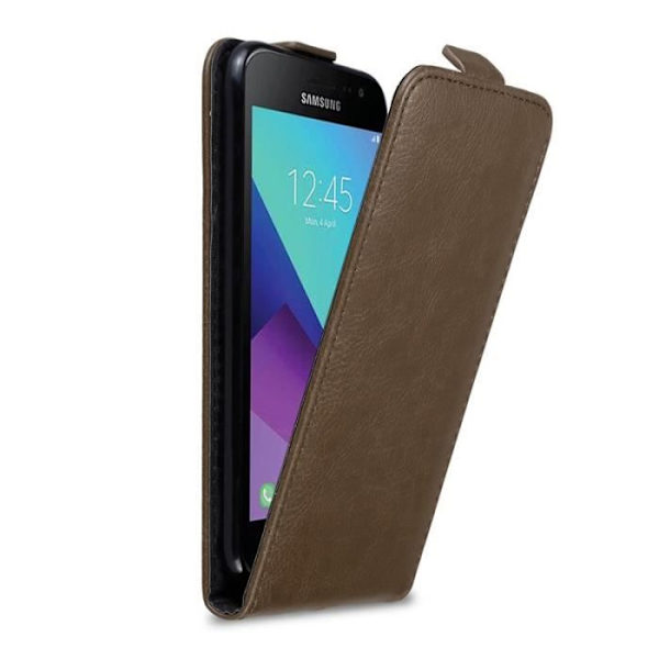 Flip-fodral - CADORABO - Samsung Galaxy XCover 3 - Svart konstläder - Magnetisk stängning - Komplett skydd Svart