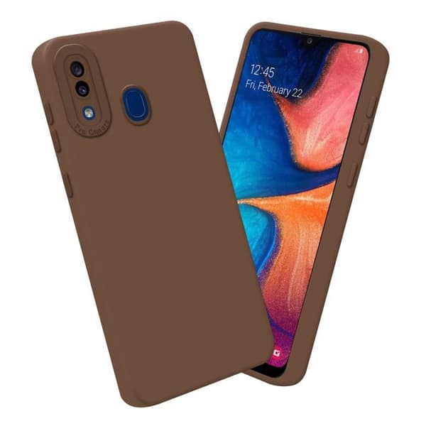 Skyddsfodral för Samsung Galaxy A20 / A30 / M10s i FLUID BRUN Stötsäker brun