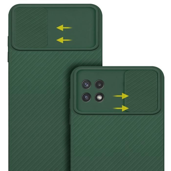 Fodral till Samsung Galaxy A22 5G Candy Green Fodral Silikon TPU-fodral och kameraskydd Grön