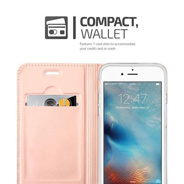 Flip-fodral för iPhone 6 / 6S i CLASSY MÖRKBLAU Plånbok Stötsäker Blå