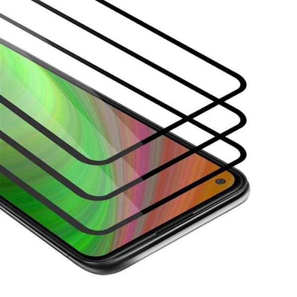 3x Helglas för Oppo FIND X2 PRO - Transparent skyddfilm med svart härdat glas Svart