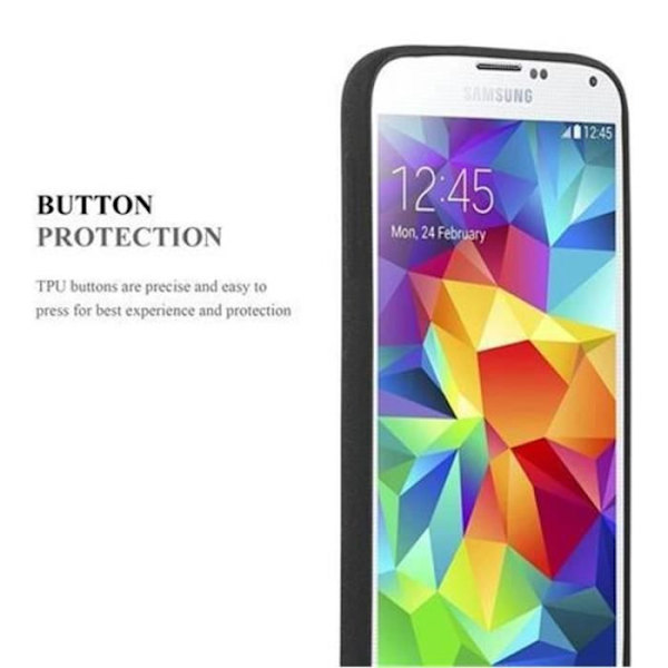 Fodral Samsung Galaxy S5 / S5 NEO FROST SVART Cadorabo FROST TPU Silikonskydd Fodral Skal Ultra Slim Fin Bumper