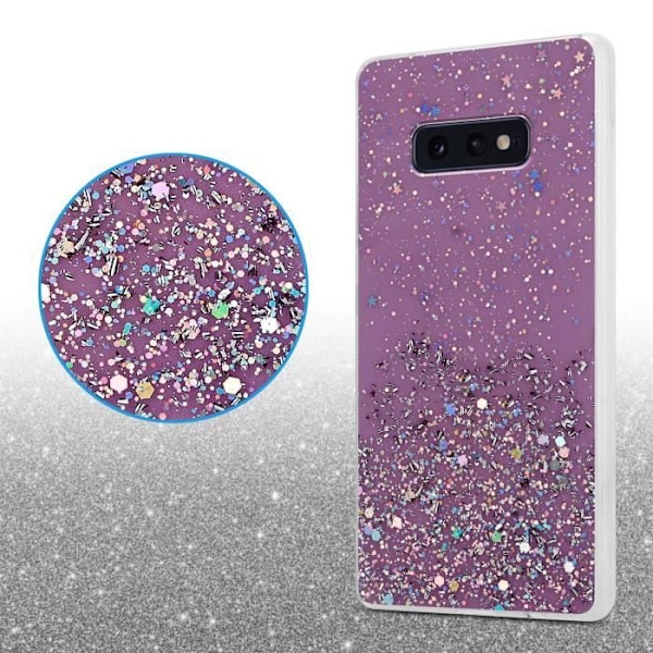 Mobilskal för Samsung Galaxy S10e - CADORABO - Lila - Skydd i silikon TPU - Glitter - Flexibel Lila