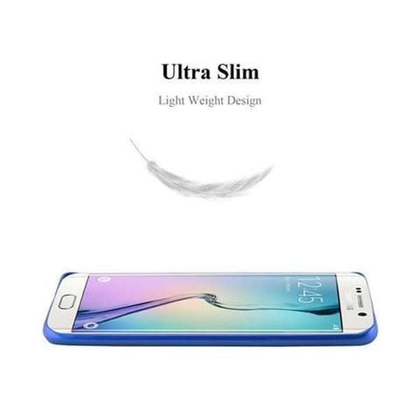 Skyddsfodral för Samsung Galaxy S6 EDGE Skyddsfodral i MATTE METALLBLÅ Design Blå