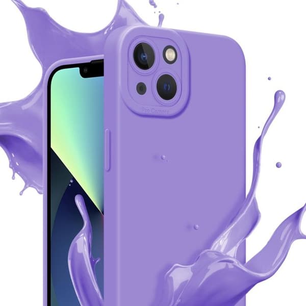Skyddsfodral för iPhone 13 i FLUID LJUST LILA Stötskyddande Violett