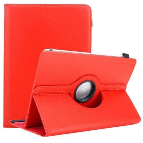 Cadorabo Tablet Case för Xiaomi Mi Pad 4 (8.0 Zoll) i rött 360 graders skyddsfodral Stativ i konstläder