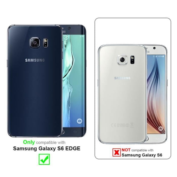 Cadorabo 3x skyddsglas för Samsung Galaxy S6 EDGE tillverkat av härdat härdat skärmskydd Transparent