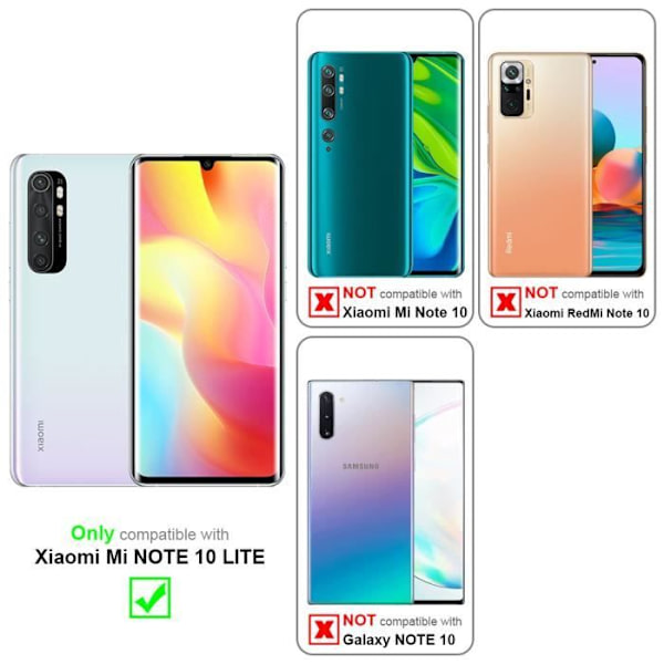 Cadorabo skyddsglas för Xiaomi Mi Note 10 Lite in - härdat skärmskydd (härdat)
