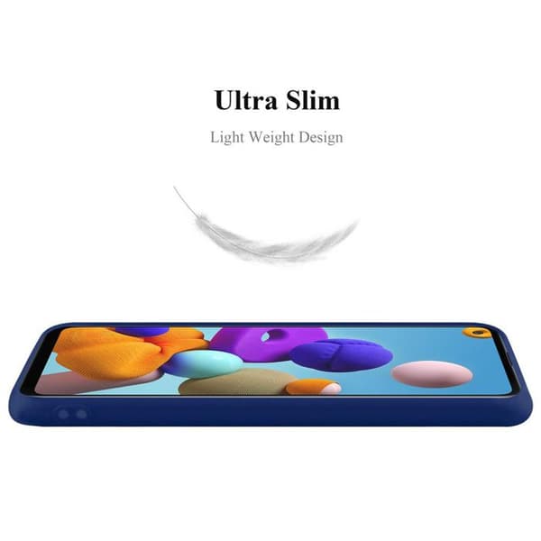 Skyddsfodral för Samsung Galaxy A21s CANDY MÖRKBLEU Stötsäker Silikon Blå