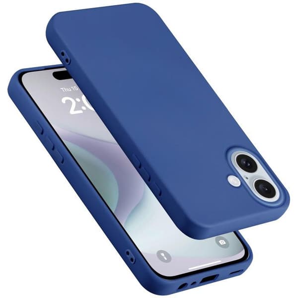Skal för iPhone 16 PLUS Stötabsorberande i LIQUID BLUE Blå