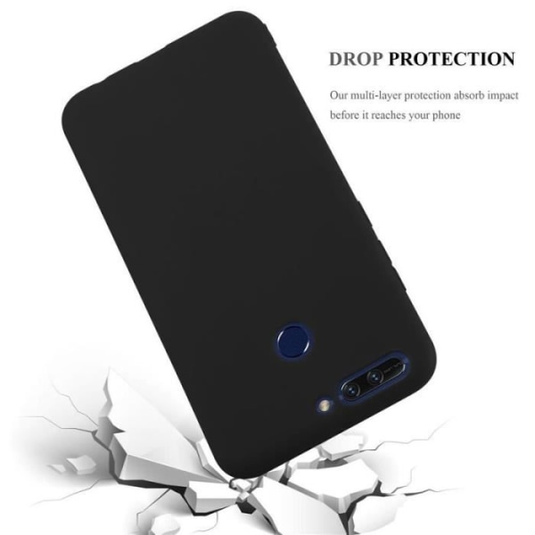 Cadorabo fodral för Honor 8 PRO - i svart - Mjukt TPU silikonskyddsfodral med anti-chock