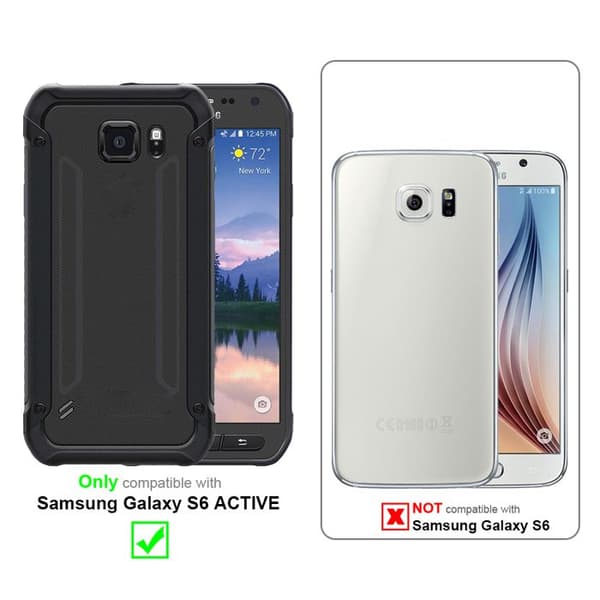Transparent stötsäker silikonfodral för Samsung Galaxy S6 ACTIVE Vit