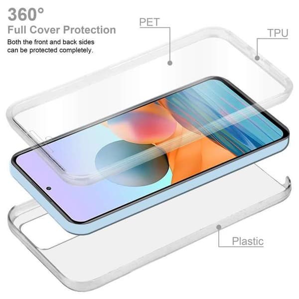 Transparent skal för Xiaomi RedMi NOTE 10 PRO Heltäckande skydd Vit