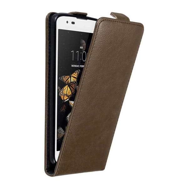 Etui för LG K8 2016 Flip Case i MÖRK BRUN Skydd KAFFEBRUNT