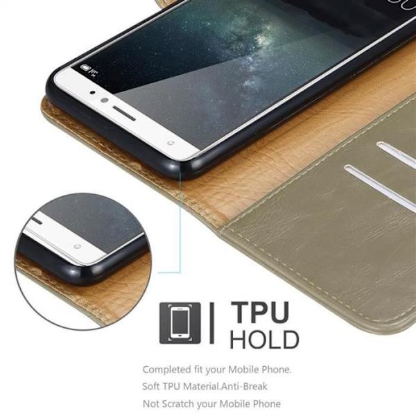 Cadorabo Fodral för Huawei MATE S i CAPPUCINO BRUNT - Skyddsfodral med magnetlås