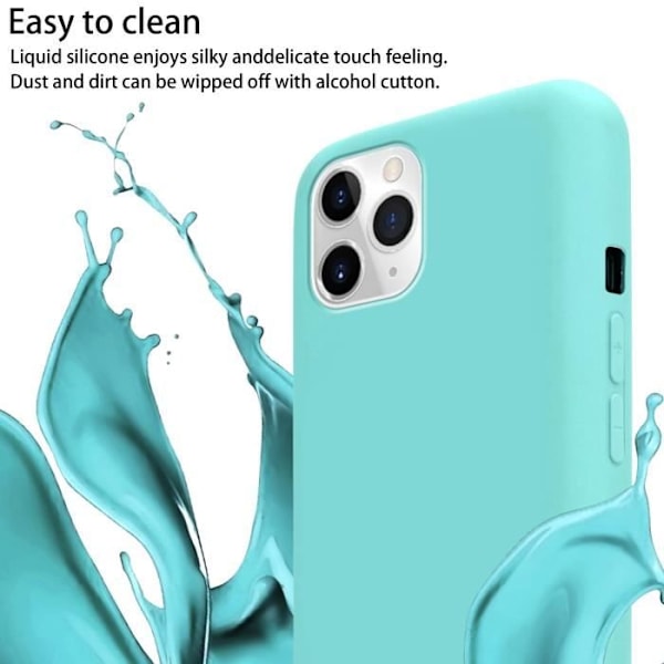 Halsbandsfodral - CADORABO - iPhone 11 PRO MAX - LIQUID TURQUOISE - Silikon TPU - Mjuk FLYTANDE TURKOS