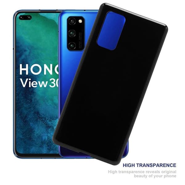 Transparent stötsäker silikonfodral för Honor View 30 PRO Svart