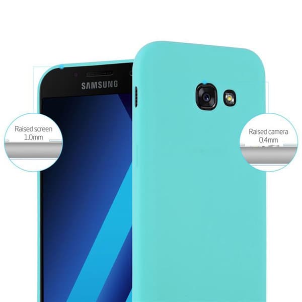 Skyddsfodral för Samsung Galaxy A7 2017 CANDY BLÅ Stötabsorberande Silikon Blå
