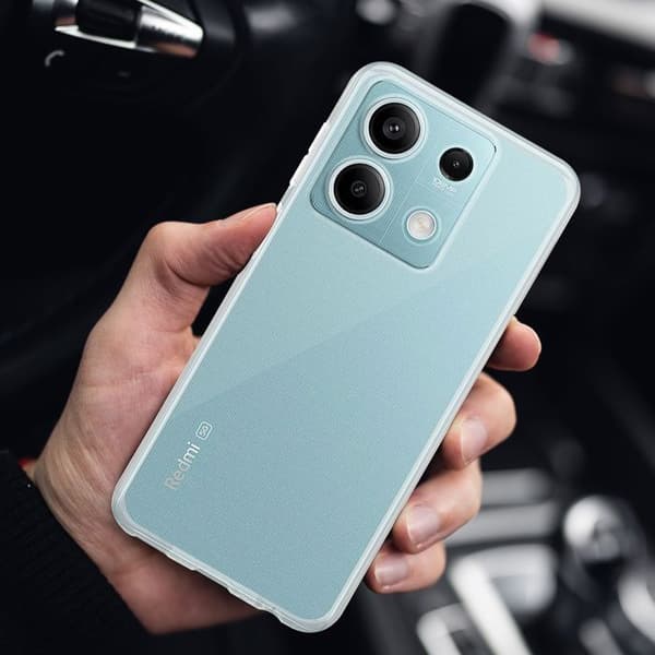 Skal för Redmi Note 13 5G Global i transparent stöttålig silikon Vit