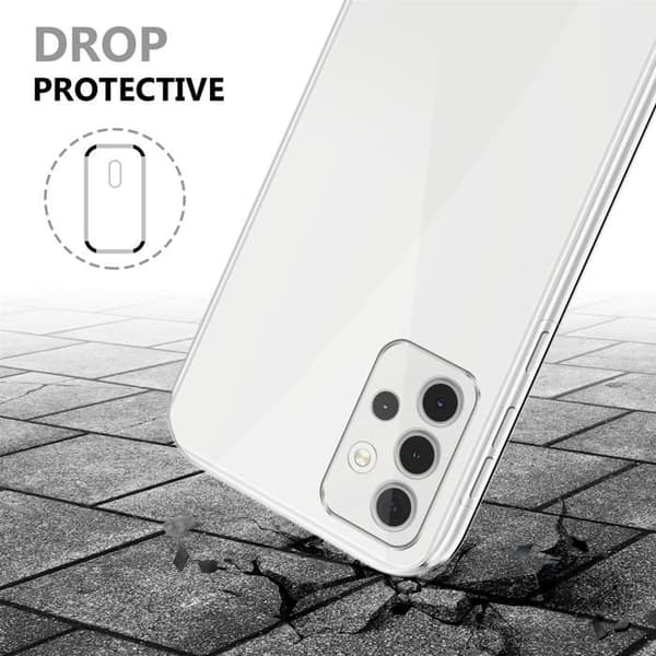 Transparent Helskyddande Skal för Samsung Galaxy A32 4G Vit