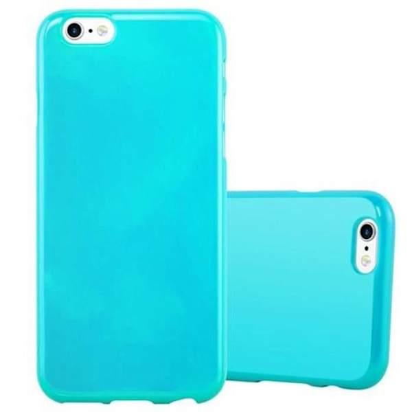 Apple iPhone 6 / 6S JELLY LJUSBLÅT Fodral Cadorabo DESIGN JELLY TPU Silikonskyddsfodral Skydd Ultra Slim Bumper