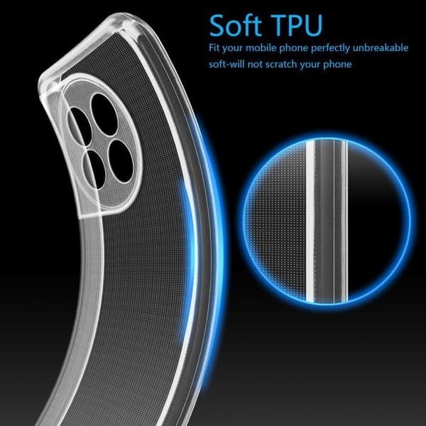 Transparent stötsäker silikonfodral för OnePlus 11 5G Vit