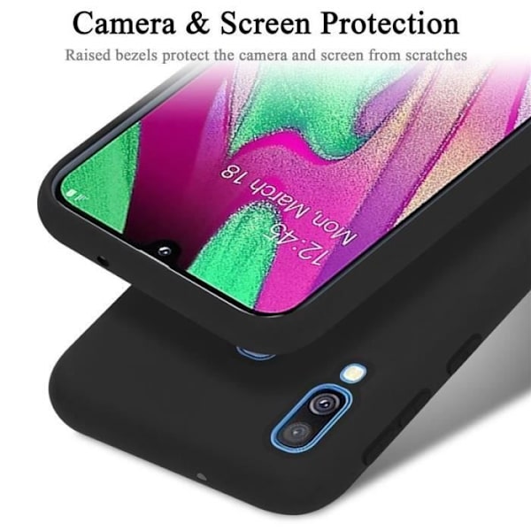 Cadorabo skal för Samsung Galaxy A40 - i Svart - Flexibel TPU-silikon Svart
