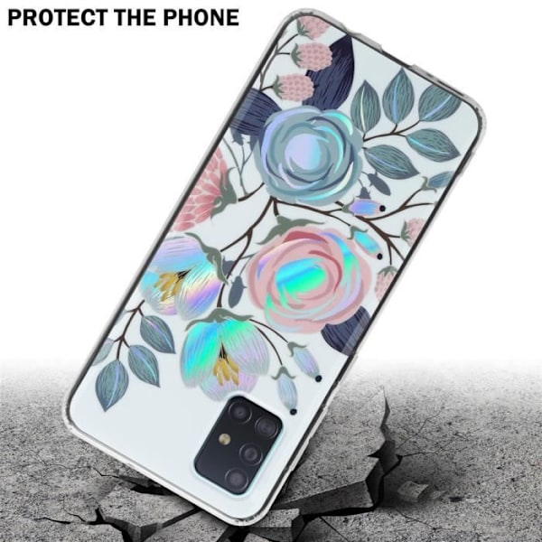 Etui Samsung Galaxy A51 4G / M40s PIONFLODER - CADORABO - Blommönster - Silikon TPU