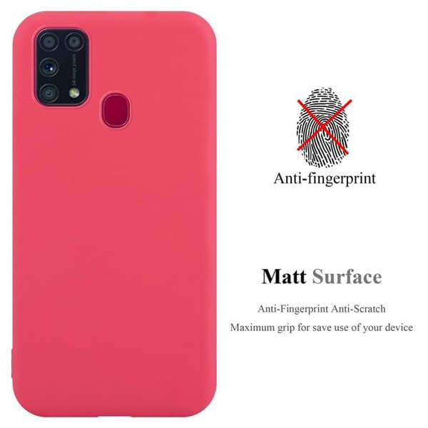 Skyddsskal för Samsung Galaxy M31 CANDY RÖD Stötsäker Silikon Röd