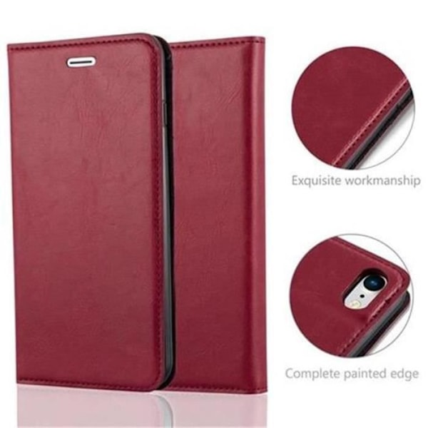 Apple iPhone 8 - iPhone 7 - iPhone 7S Fodral i APPLE RED från Cadorabo (INVISIBLE MAGNETIC CLOSURE Design) Fodral Röd