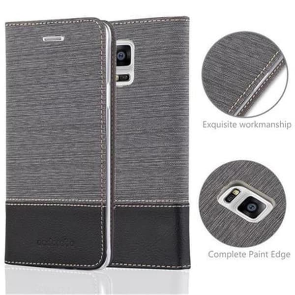 Skyddsfodral för Samsung Galaxy NOTE 4 i GRÅSVART Etui Case Skydd Grå