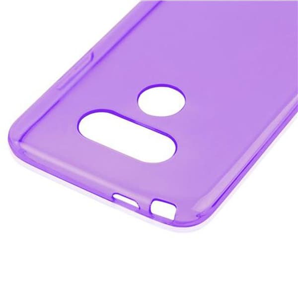 Transparent stötsäker silikonfodral för LG G5 Violett