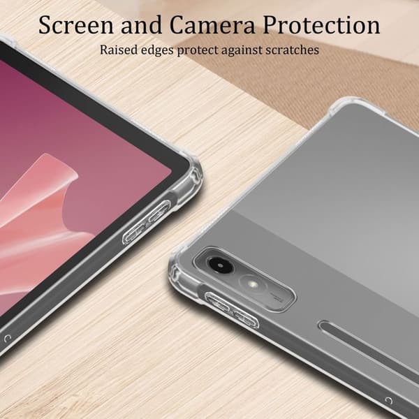 Transparent stötsäker silikonfodral för Lenovo Tab P12 Vit