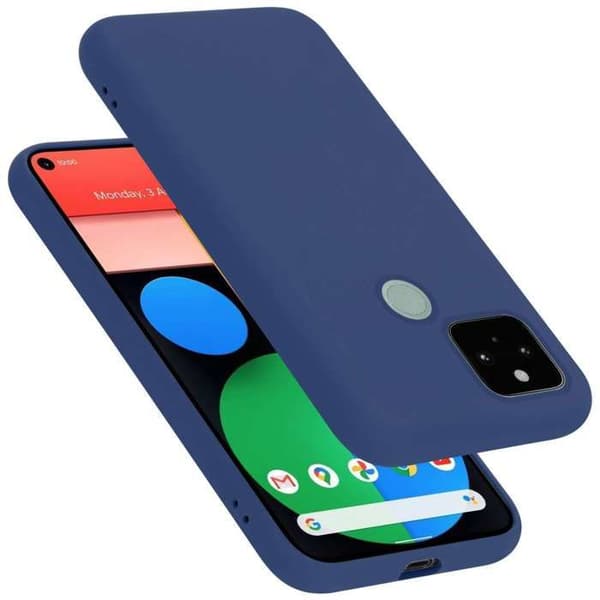 Skyddande skal för Google PIXEL 5 Stötabsorberande i LIQUID BLUE Blå