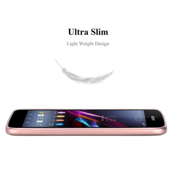 Skyddsfodral för Sony Xperia E1 Skyddsfodral i MATTE ROSEGULD Design Ros