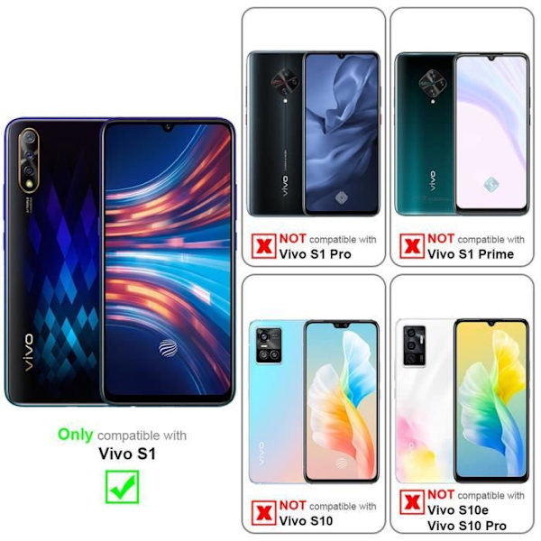 Cadorabo Hell Screen Skydd för Vivo S1 i Härdat Glas