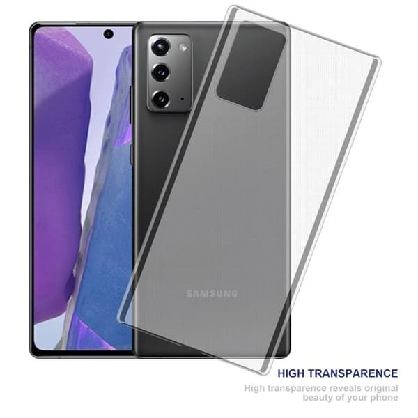 Transparent stötsäker silikonfodral för Samsung Galaxy NOTE 20 Vit