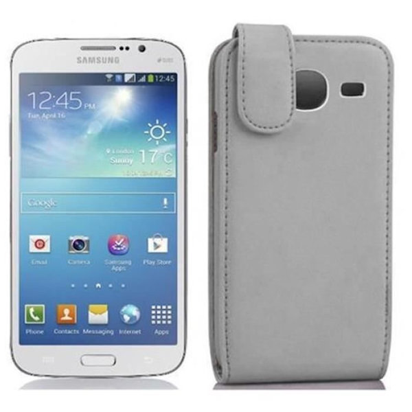Fodral till Samsung Galaxy MEGA 5.8 i VIT ALABASTER Fodral Skydd Flip i slätt läderimitation Plånbok
